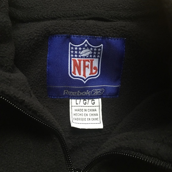 Reebok x NFL STEELERS 1/4 Zip Fleece Pullover - Picture 4 of 6